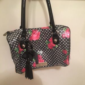 Betsey Johnson Sequin Rose Purse
